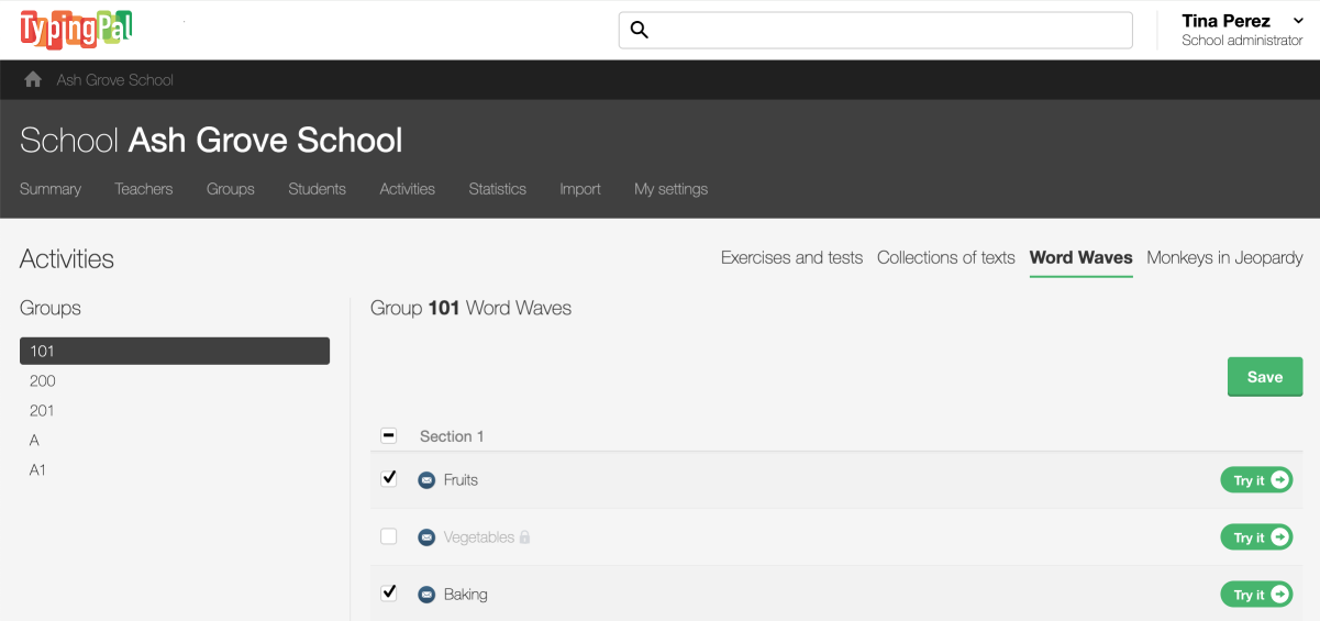 Managing Word Waves