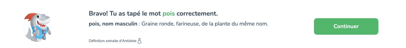 La définition du mot contribue à enrichir le vocabulaire des élèves.